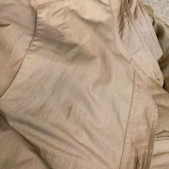 Classic Vintage Trench Coat Removable zipper Lining Pockets Funnel Neck Size 8 - Picture 15 of 16